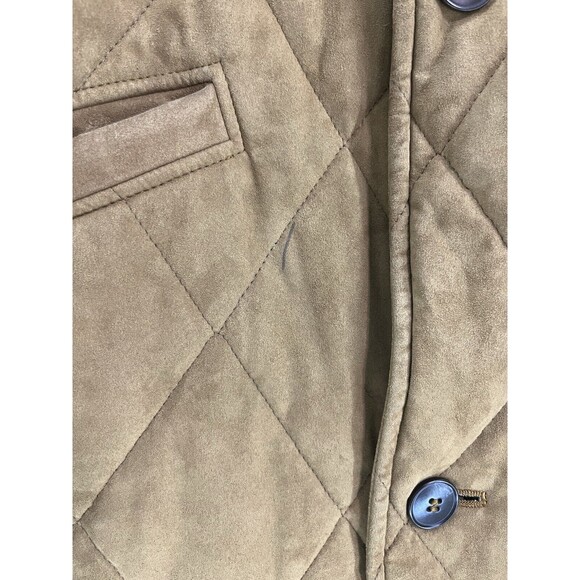 Men’s Piatelli PKZ Faux Suede Amaretta Italian‎ Jacket Coat Beige Tan Size 54 - Picture 5 of 11